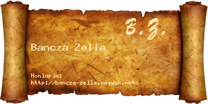 Bancza Zella névjegykártya